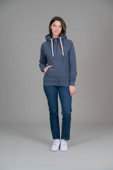 Sweat à capuche zippé marine Hera